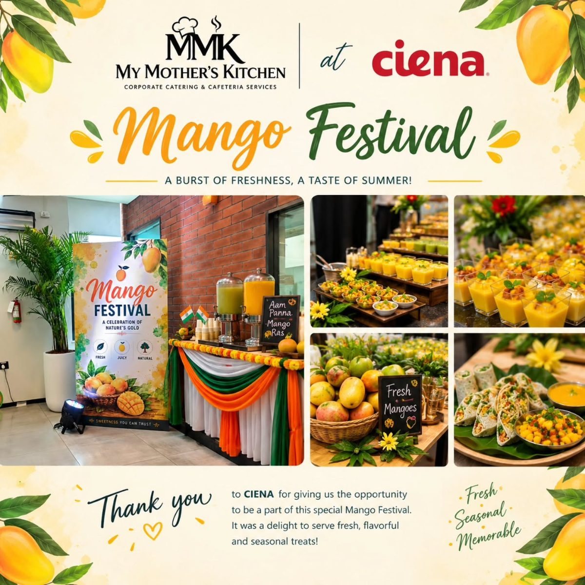Mango Festival poster for Ciena by My Mother's Kitchen